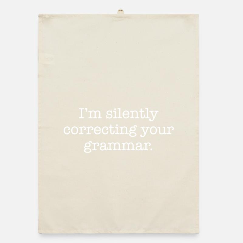 Grammatikflüsterer Tee Organic Geschirrtuch