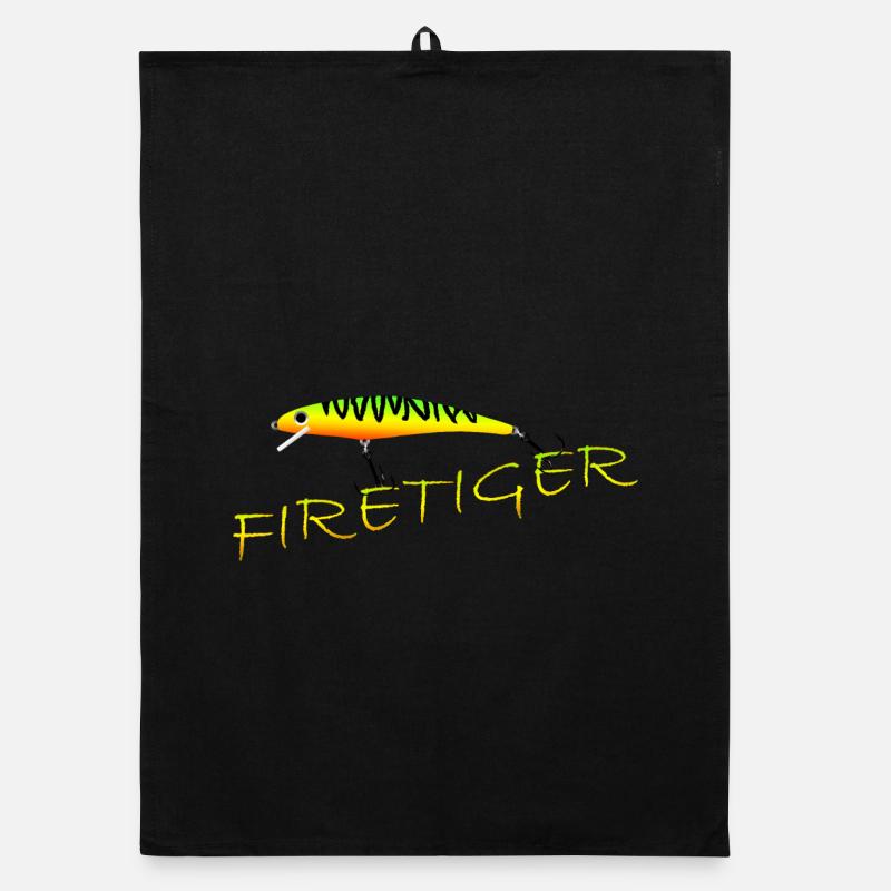 Firetiger - Organic Geschirrtuch - Schwarz