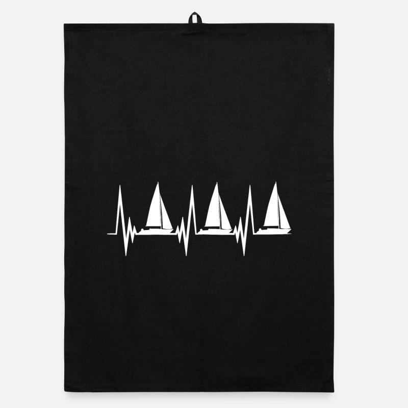 Sailing Heartbeat Organic dish towel