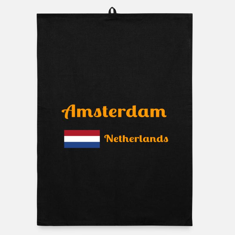 Amsterdam, Pays-Bas - Imprimés élégants Torchon bio