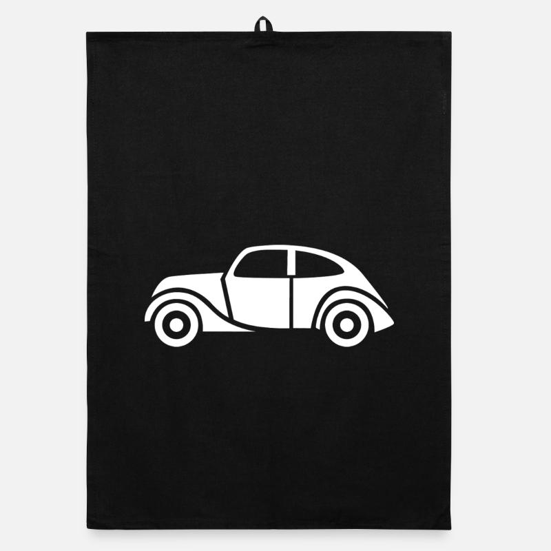 Oldtimer Symbol - Auto Klassiker Comic Organic Geschirrtuch