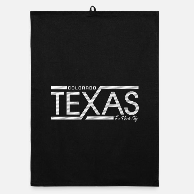 Texas und Colorado Retro Skyline Organic Geschirrtuch