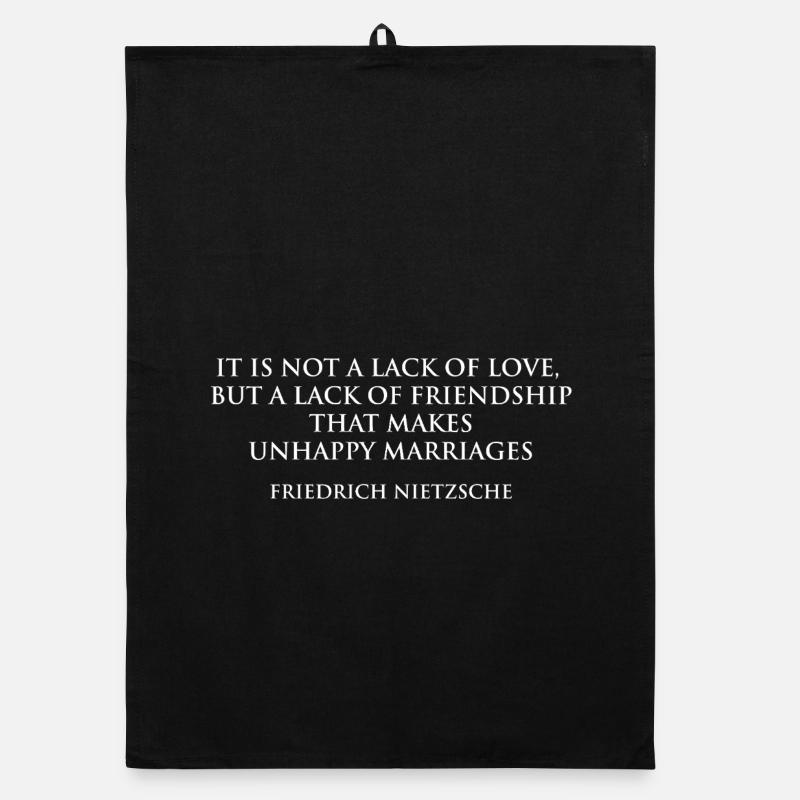 Nietzsche-Zitat über Freundschaft und Ehe Organic Geschirrtuch
