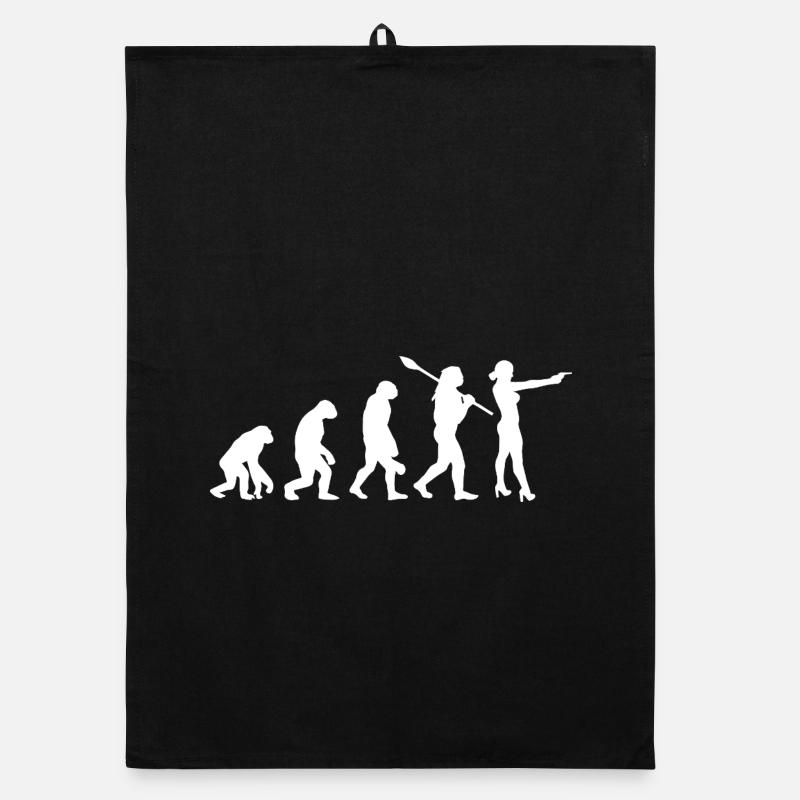 Evolution Of Man Gun Shooting Target Practice Organic dish towel