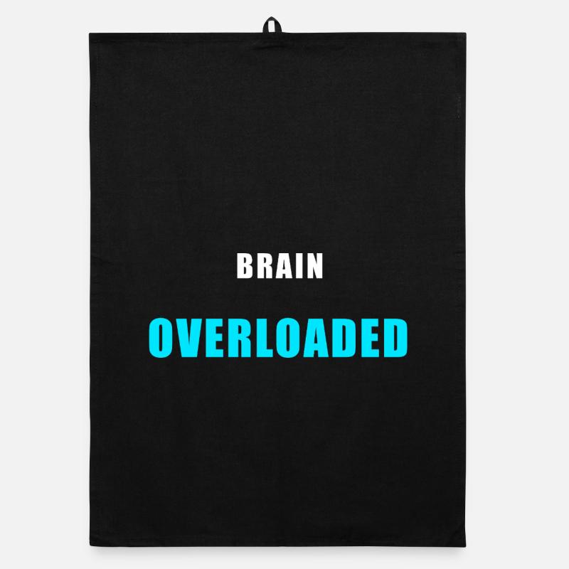 Brain Overloaded – Lustiges Overthinking Shirt Organic Geschirrtuch