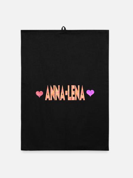 Anna-Lena - Organic Geschirrtuch - Schwarz - Vorne