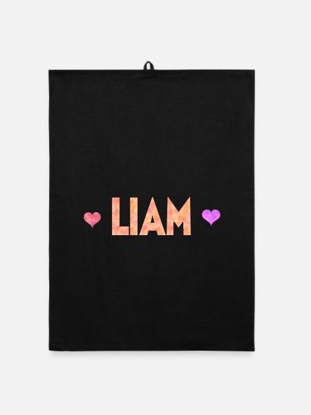 Liam - Organic Geschirrtuch - Schwarz - Vorne