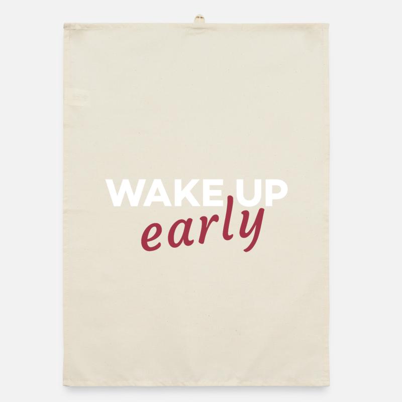 Früh aufstehen Organic Geschirrtuch