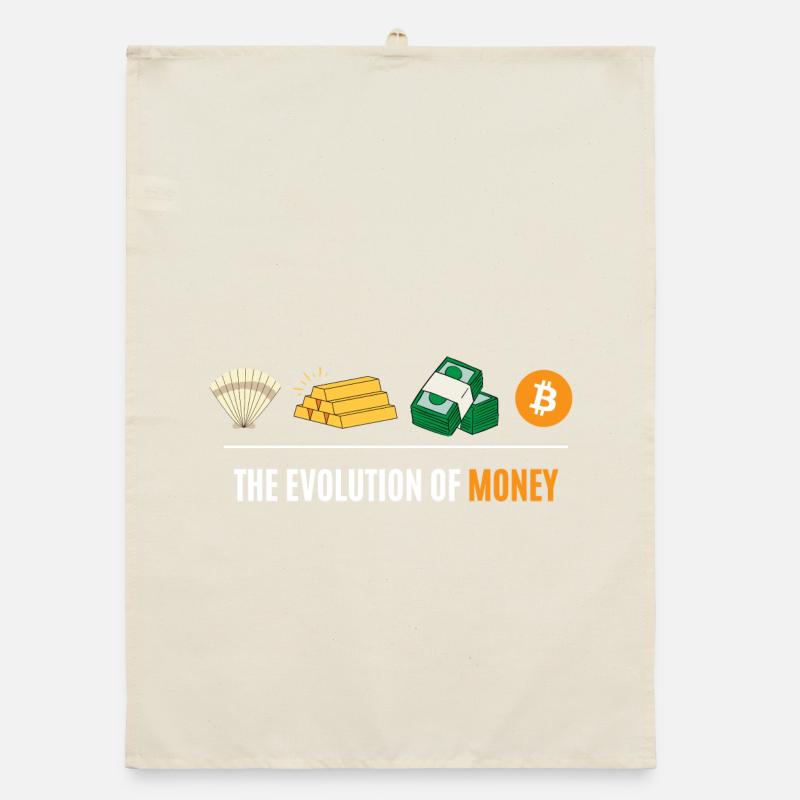 Die Evolution des Geldes Organic Geschirrtuch