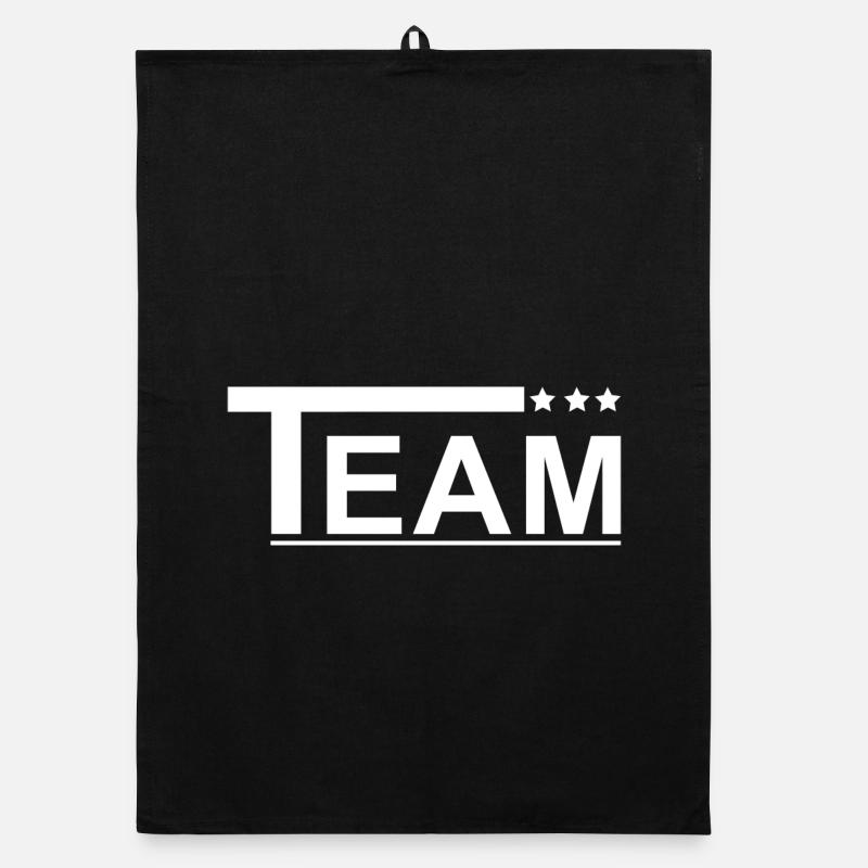Team mit Sternen Design Organic Geschirrtuch