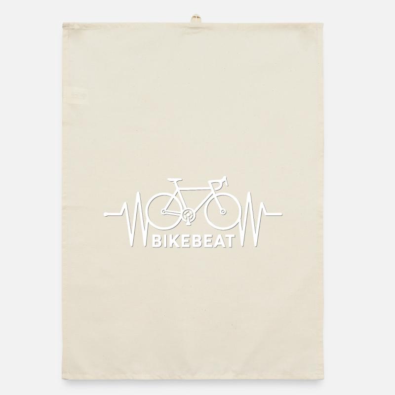 Dynamic Bicycle Heartbeat Design Organic dish towel
