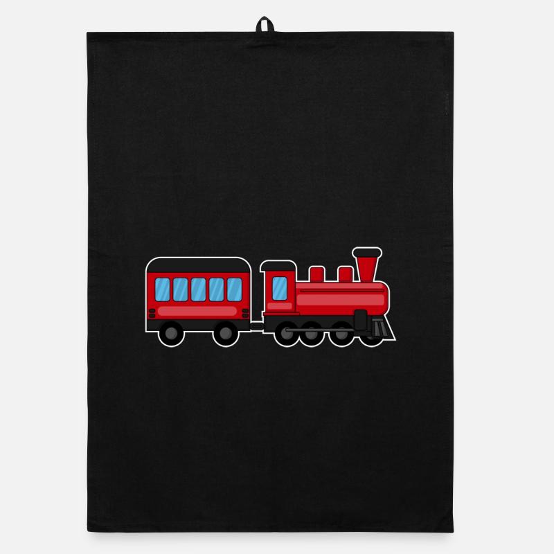Eisenbahn, Zug, Dampflok Organic Geschirrtuch