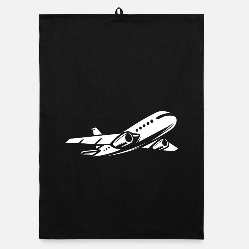 Passagierflugzeug im Flug - Fliegerei und Piloten Organic Geschirrtuch