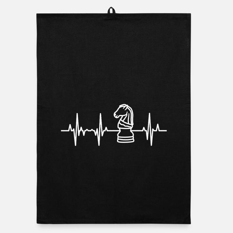 Chess Heartbeat ECG Organic dish towel