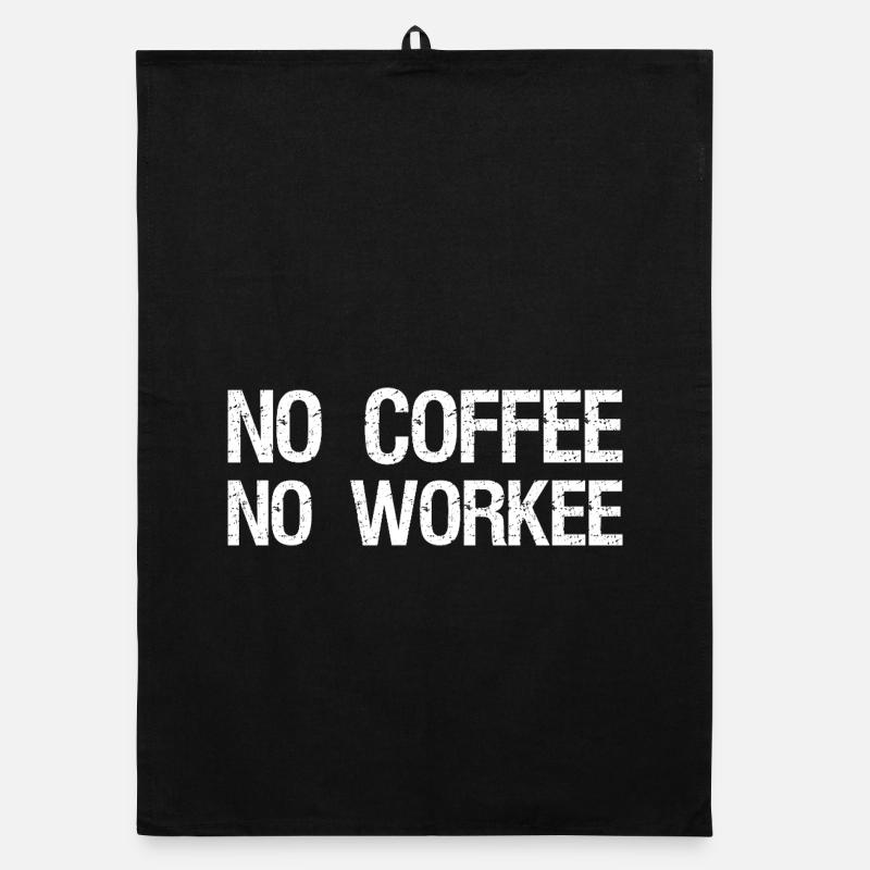 no coffee no workee Organic Geschirrtuch