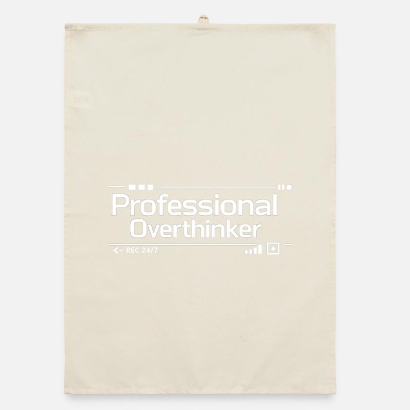 PROFESSIONAL OVERTHINKER Nerd Organic Geschirrtuch