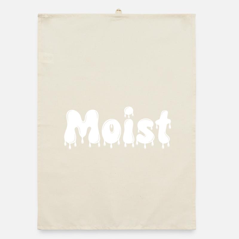 Feuchter tropfender Text Organic Geschirrtuch