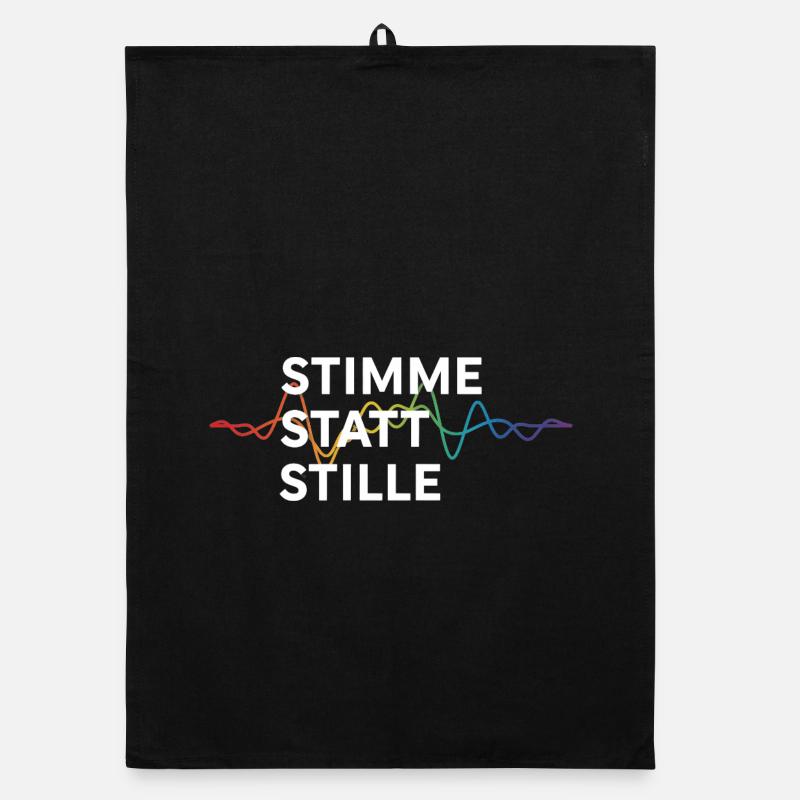 Stimme Statt Stille Statement Spruch Pride Organic Geschirrtuch