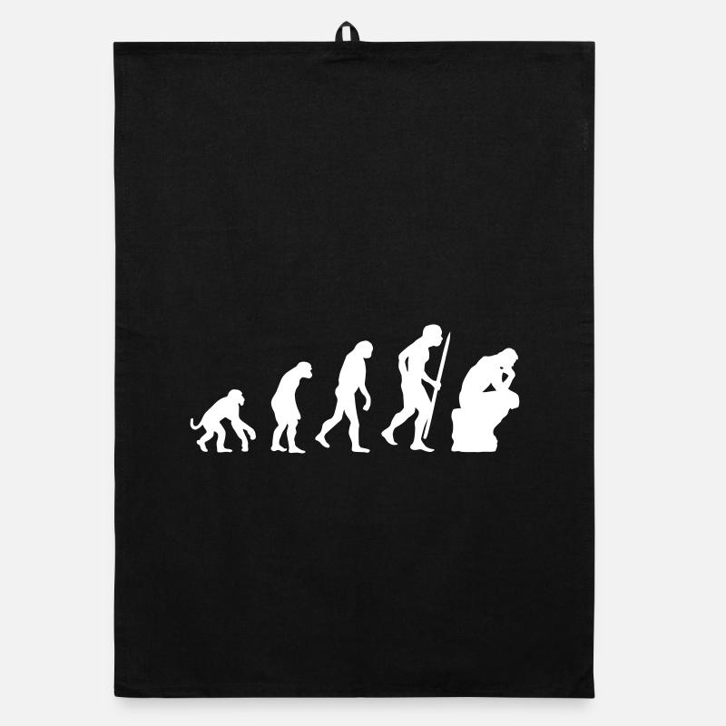 Evolution der Denker Philosophie Philosoph Lustige Organic Geschirrtuch