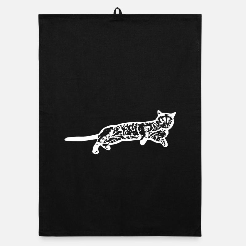 Chat blanc Chat Chat blanc Cadeau Torchon bio