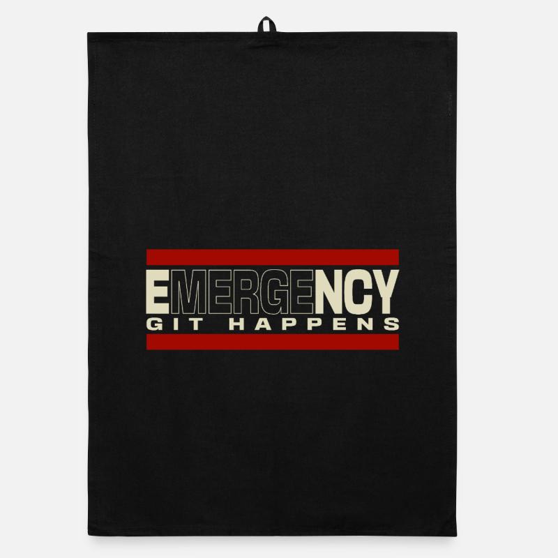 Nerd geek emergency git happens Organic dish towel