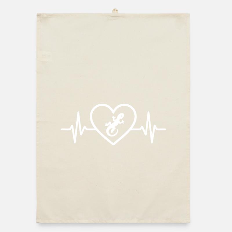 Herz-Eidechse Organic Geschirrtuch