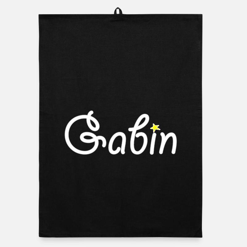 Gabin - Organic Geschirrtuch - Schwarz