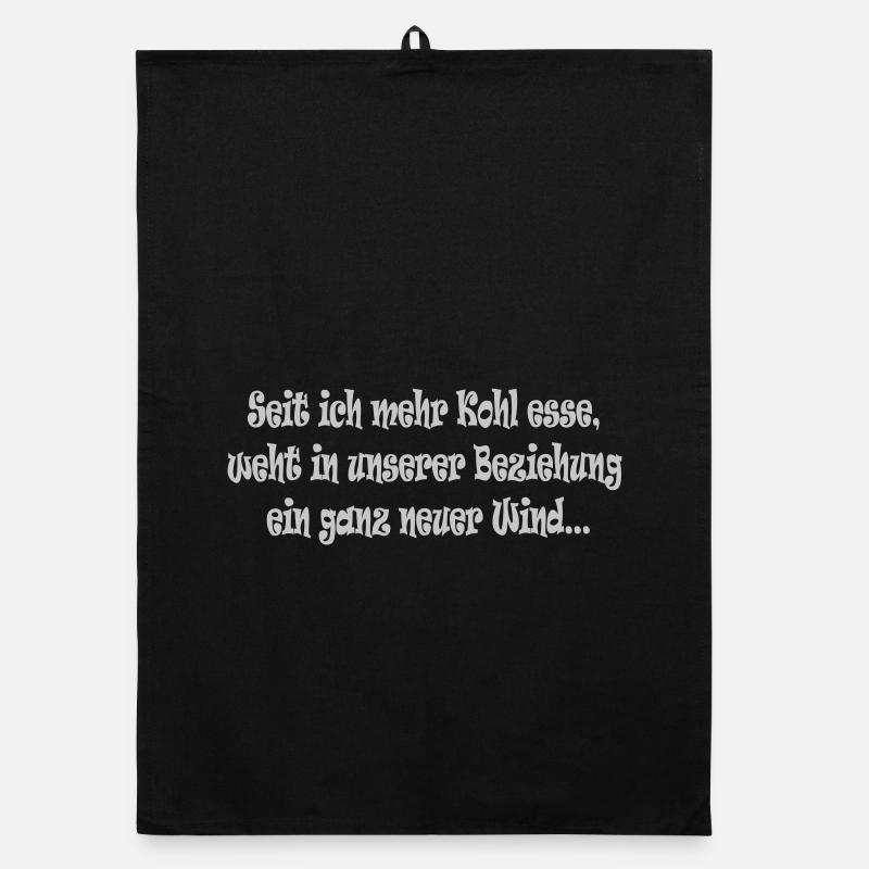 Ein neuer Wind... - Organic Geschirrtuch - Schwarz
