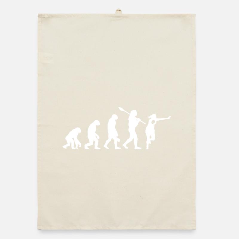 Evolution Of Man Rugby Player Silhouette Organic dish towel