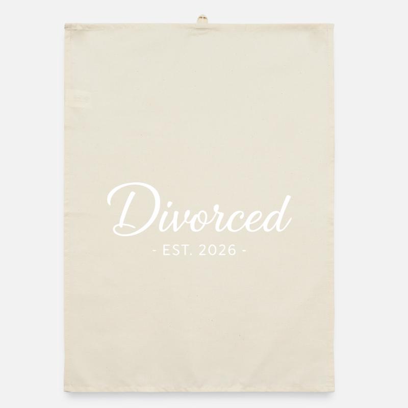 Divorced Est. 2026 Scheidung Party Organic Geschirrtuch