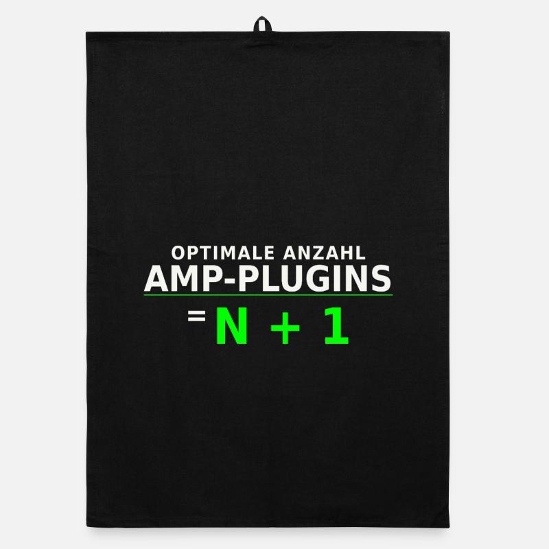 Optimale Anzahl Amp-Plugins = N + 1 - Organic Geschirrtuch - Schwarz