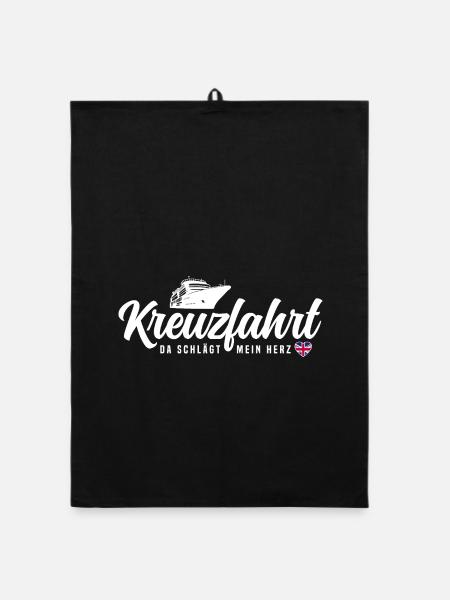 Großbritannien Kreuzfahrt - Organic Geschirrtuch - Schwarz - Vorne