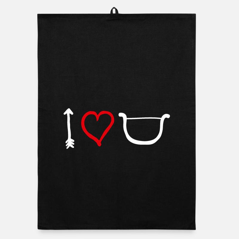 Ich liebe dich, Pfeil Bogen Herz Amor Valentinstag Organic Geschirrtuch