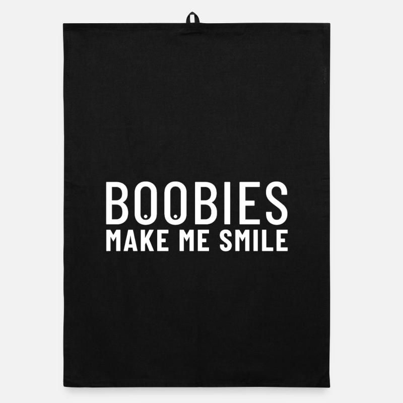 Boobies Make Me Smile Organic Geschirrtuch