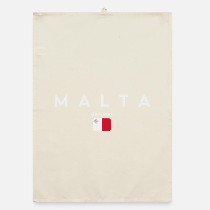 Drapeau de Malte, fierté maltaise Torchon bio