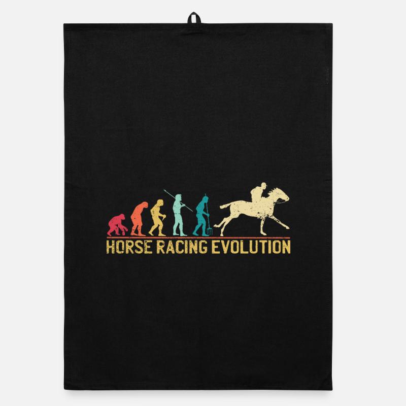Horse Racing Evolution Design Organic dish towel