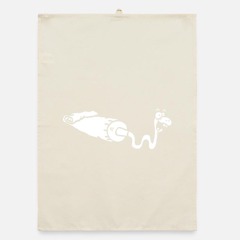 Gouache oder weiße Schlange? Organic Geschirrtuch