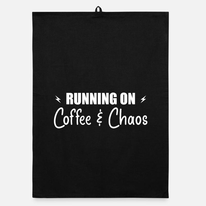 Kick it out with coffee and chaos Organic dish towel