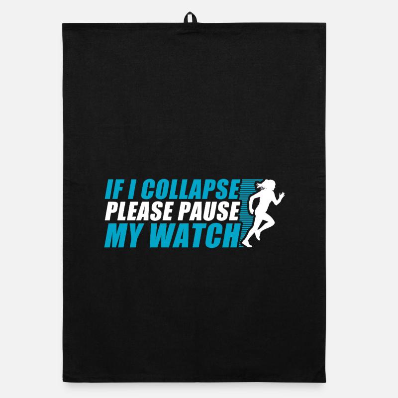 If I collapse funny running jogging runner Organic dish towel