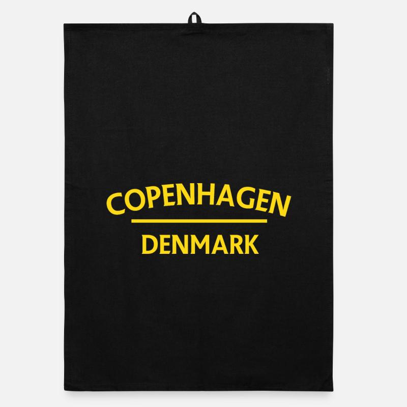 Copenhagen – Denmark Textdesign Organic dish towel