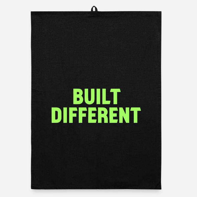 Built Different Neon Tee Organic Geschirrtuch