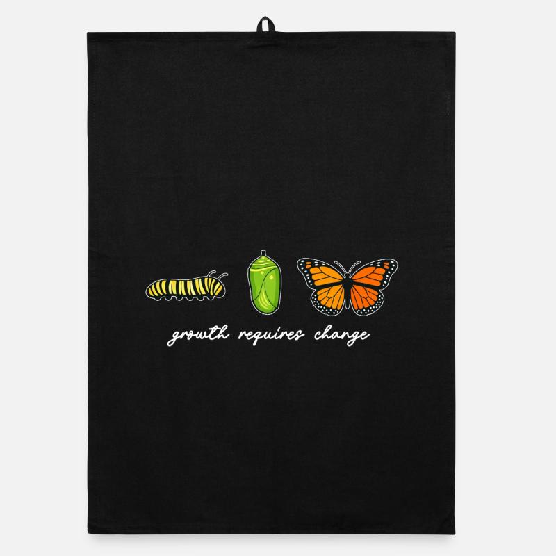 Inspirierende Schmetterlingsfan-Grafik Organic Geschirrtuch