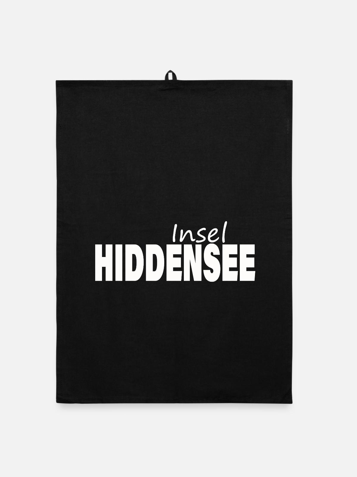 Insel HIDDENSEE - Organic Geschirrtuch - Schwarz - Vorne
