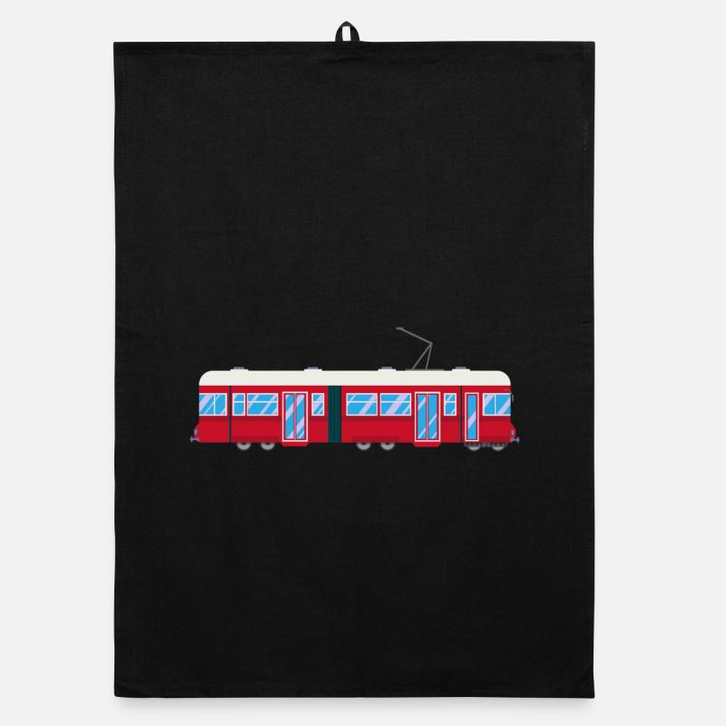 Tram, tram, train, railway Organic dish towel
