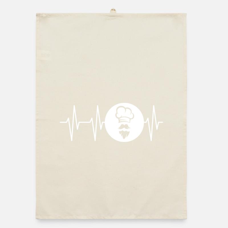 Heartbeat Bakery Baker Beard Pulse Master icon Organic dish towel
