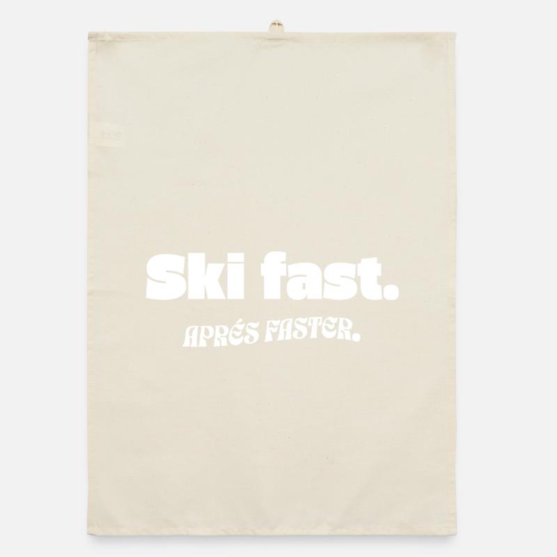 Skiing - Après-Ski Organic dish towel