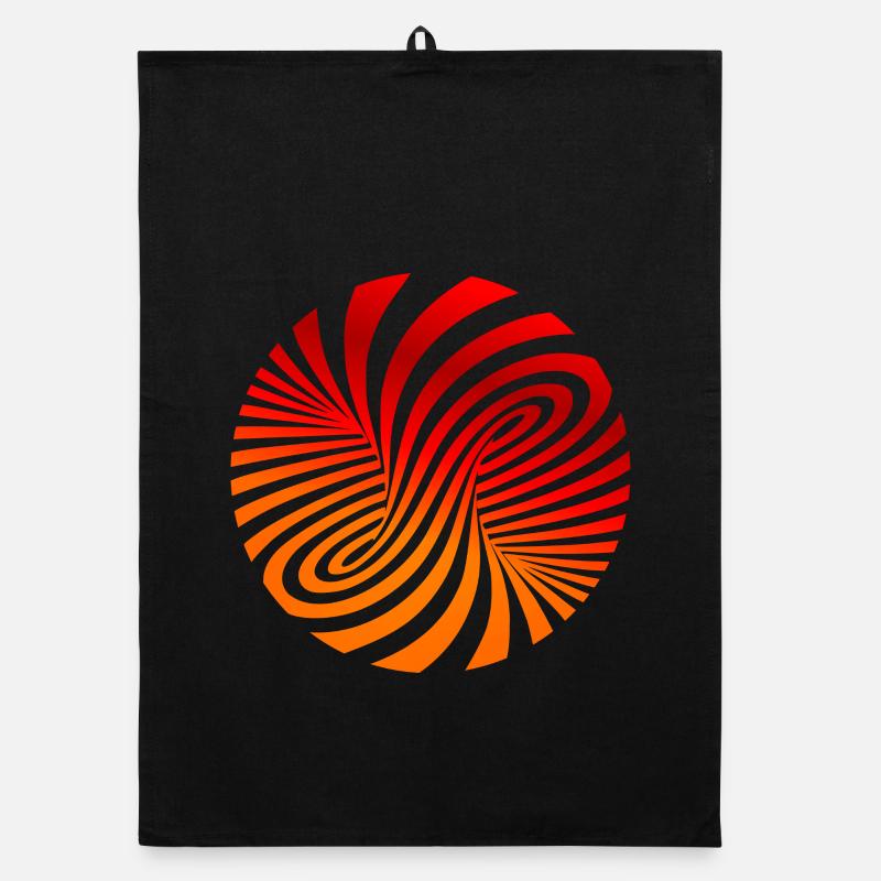psychedelic tornado optical illusion swirl dre Organic dish towel