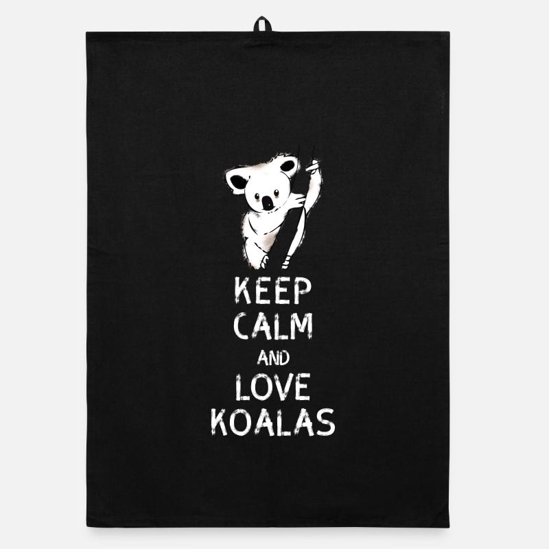 koala keep calm Love Koalas Bär Baum nap Nerd geek Organic Geschirrtuch