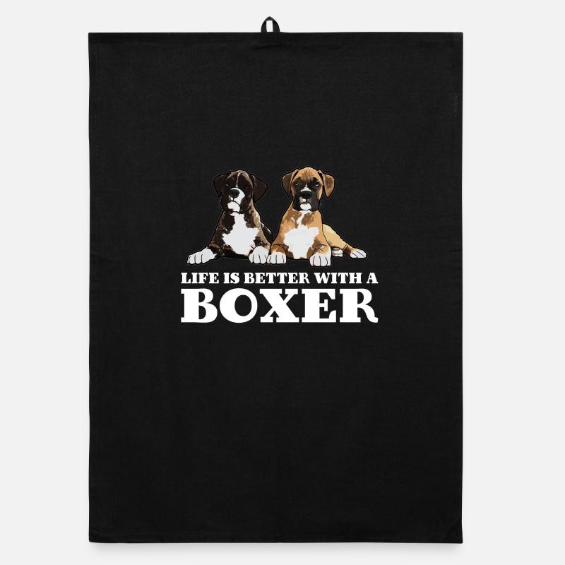 Boxer-Hundeleben ist besser mit einem Boxer Organic Geschirrtuch