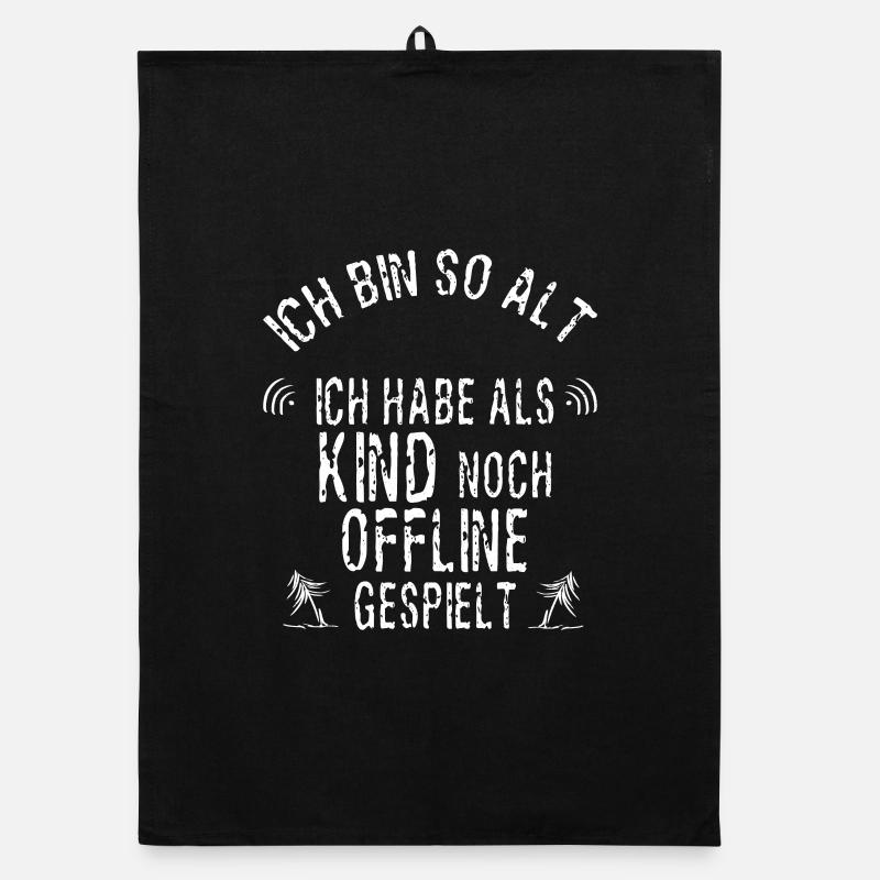 I'm So Old I Played Offline As A Kid Organic dish towel